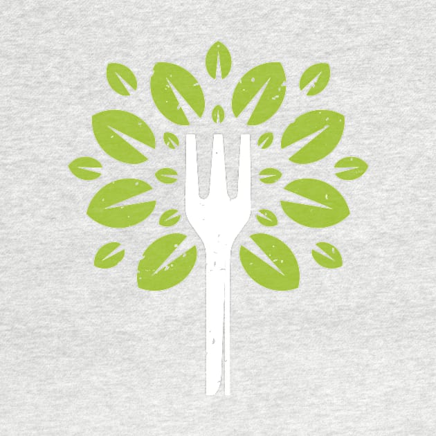 Vegan Green Food Vintage Design by Alundrart